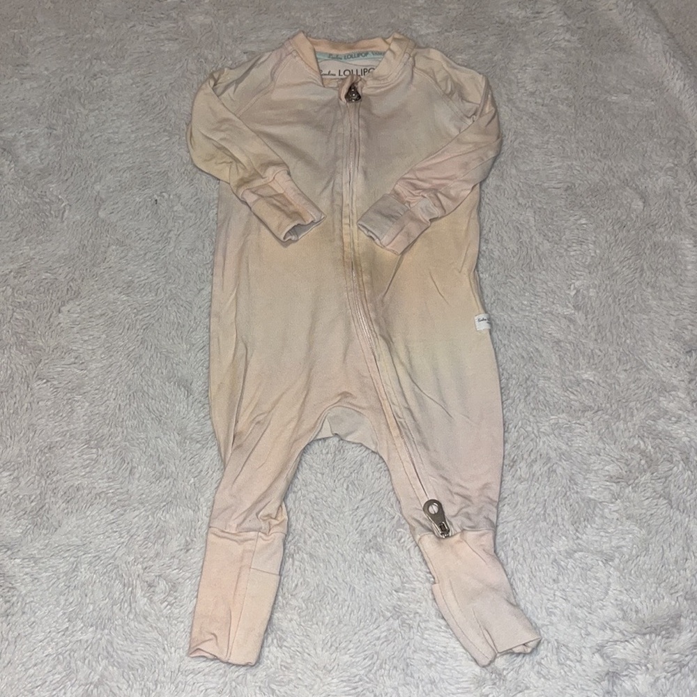 Loulou lollipop footie / sleeper 66% tencel lyocell 0-3 months